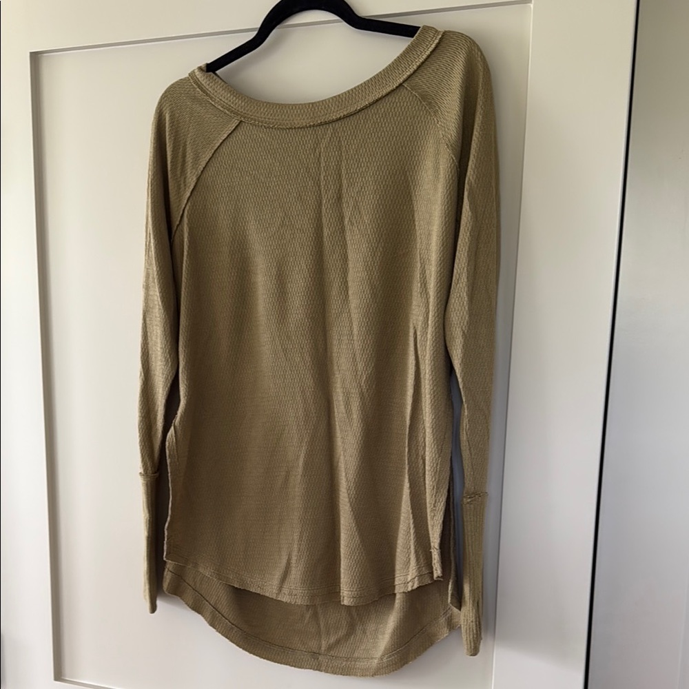 Women's Tan Long Sleeve Top
